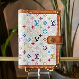 LOUIS VUITTON White Multicolor Agenda PM CA1015